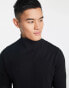 Jack & Jones roll neck jumper in black