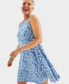 Фото #4 товара Women's Printed Sleeveless Knit Flip-Flop Dress, Created for Macy's