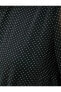 Şifon Midi Elbise Puantiyeli Kemer Detaylı Uzun Kollu Düğmeli