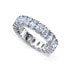 Luxury silver ring with Genuine Oval 63258 crystals