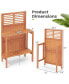 Фото #10 товара Wood Potting Bench Waterproof Garden Table with 2-Tier Open Storage Shelf