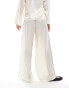 Фото #8 товара JDY contrast detail satin midi trouser co-ord in cream