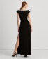 Women's Jersey Off-the-Shoulder Side-Slit Column Gown