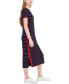 Фото #3 товара Women's Striped Ribbed Midi Dress