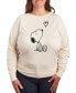 Фото #1 товара Air Waves Trendy Plus Size Snoopy Long Sleeve Graphic Pullover Top