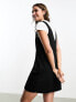 Фото #5 товара Monki pinafore mini dress in black