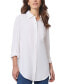 ფოტო #1 პროდუქტის Women's Roll-Tab Oversized Linen Shirt