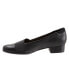 Trotters Melinda T1862-013 Womens Black Narrow Leather Loafer Flats Shoes 6.5