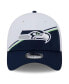 Men's White, Navy Seattle Seahawks 2023 NFL Sideline 39THIRTY Flex Hat