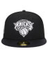 Men's Black New York Knicks Active Satin Visor 59FIFTY Fitted Hat