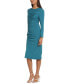 Women's Round-Neck Curved-Ruched Dress