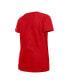 Big Girls Red Washington Nationals Flip Sequin Team V-Neck T-shirt