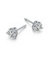 ფოტო #1 პროდუქტის Gv Sterling Silver Cubic Zirconia Solitaire Stud Earrings