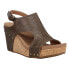 Фото #2 товара Corkys Tiffanee Studded Wedge Womens Brown Casual Sandals 41-0266-SADD