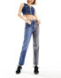 Wrangler contrast wash mom jeans in blue and black Синий / Черный, W24 L32 - фото #2