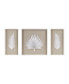 Фото #1 товара Sabal Framed Rice Paper Palm Leaves 3-Piece Shadowbox Wall Decor Set