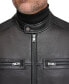 ფოტო #4 პროდუქტის Men's Bantam Racer Style Lamb Leather Jacket