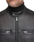 Фото #4 товара Men's Bantam Racer Style Lamb Leather Jacket