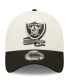 Фото #4 товара Men's Cream, Black Las Vegas Raiders 2022 Sideline 39THIRTY 2-Tone Flex Hat