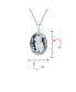 Antique Style Simulated Black Onyx Sitting Kitten Kitty Cat Cameo Pendant Necklace For Women Teen .925 Sterling Silver