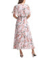 Фото #6 товара Women's Floral-Print Cape-Back Maxi Dress