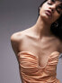 Фото #5 товара Topshop ruched side bandeau in orange