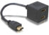 Delock Adapter HDMI male to 2x HDMI female - 0.2 m - HDMI Type A (Standard) - 2 x HDMI - Male - Female