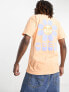 Obey petal backprint t-shirt in orange