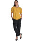 Women's Puff-Sleeve Pleated Blouse Goldenrod, XS - фото #5