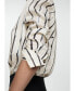 ფოტო #2 პროდუქტის Women's Striped Wrap Blouse