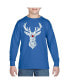 ფოტო #1 პროდუქტის Boy's Word Child Art Long Sleeve T-shirt - Santa's Reindeer