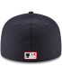Фото #2 товара Men's Navy Boston Red Sox Cooperstown Collection Wool 59FIFTY Fitted Hat