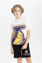 Фото #3 товара Футболка для малышей defacto NBA Los Angeles Lakers Oversize Fit C0388A824SM