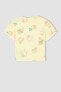 Фото #4 товара Kız Çocuk Regular Fit Ananas Desenli Kısa Kollu Tişört