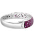 ფოტო #3 პროდუქტის Ruby (7-1/3 ct. t.w.) & Pink Sapphire (7-1/3 ct. t.w.) Ombré Bangle Bracelet in Sterling Silver