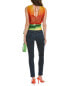 Фото #2 товара Oscar De La Renta Chiffon Crop Top Women's Orange 10