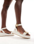 Фото #1 товара ASOS DESIGN Thermo buckle detail flatforms in white