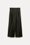 Zw collection darted minimalist wool blend trousers