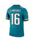 Фото #2 товара Men's Trevor Lawrence Teal Jacksonville Jaguars Prowler Throwback Legend Jersey