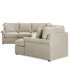 Фото #4 товара Wrenley 170" 3-Pc. Fabric Sectional Cuddler Chaise Sofa, Created for Macy's