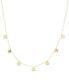 ფოტო #1 პროდუქტის Polished Disc Dangle 18" Statement Necklace in 10k Gold