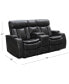 Фото #8 товара Zackary 74" Leather Power Reclining Console Loveseat with Power Headrest