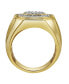 Фото #4 товара MVP Natural Certified Diamond 1.67 cttw Round Cut 14k Yellow Gold Statement Ring for Men