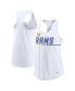 Фото #1 товара Women's White Los Angeles Rams Team Name City Tri-Blend Racerback Tank Top