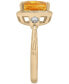 Citrine (2-1/3 ct. t.w.) & Lab-Grown White Sapphire (1/20 ct. t.w.) Statement Ring in 14k Gold-Plated Sterling Silver