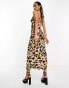 Never Fully Dressed slip midaxi dress in leopard print