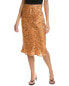 Фото #1 товара Юбка миди City Sleek с принтом женская коричневая S