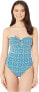Фото #1 товара Michael Michael Kors 236344 Tie Front Bandeau One-Piece Swimsuit Size 12