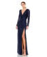 ფოტო #2 პროდუქტის Women's Ieena Sequined Long Sleeve Gown