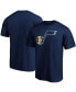Фото #1 товара Men's Navy Utah Jazz Primary Team Logo T-shirt